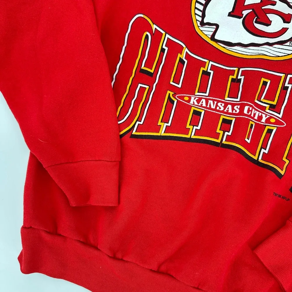 Vintage 1995 Kansas City Chiefs Crewneck Sweatshirt Oneita Power Sweats Size L - Picture 3 of 9